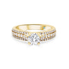 Zahra 3 row Solitaire Diamond Engagement Ring - Gem-imas Diamond Jewellery